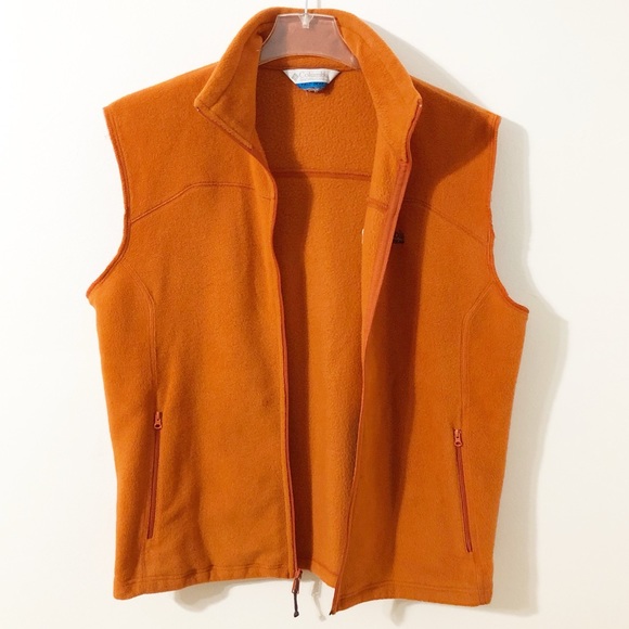 Columbia Field Gear Raw Edged at Sleeve Full Zip  Fleece Vest Mock Turtleneck - Picture 2 of 6